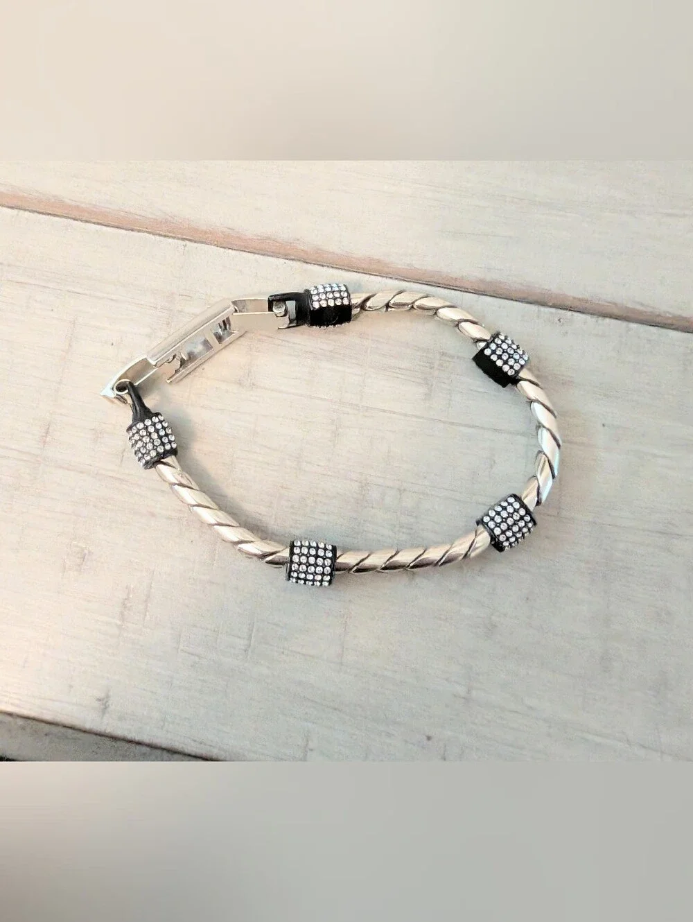 Brighton Meridian Bracelet Black And Silver
